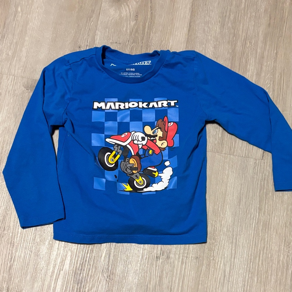 Mario Kart Blue Kids Shirt